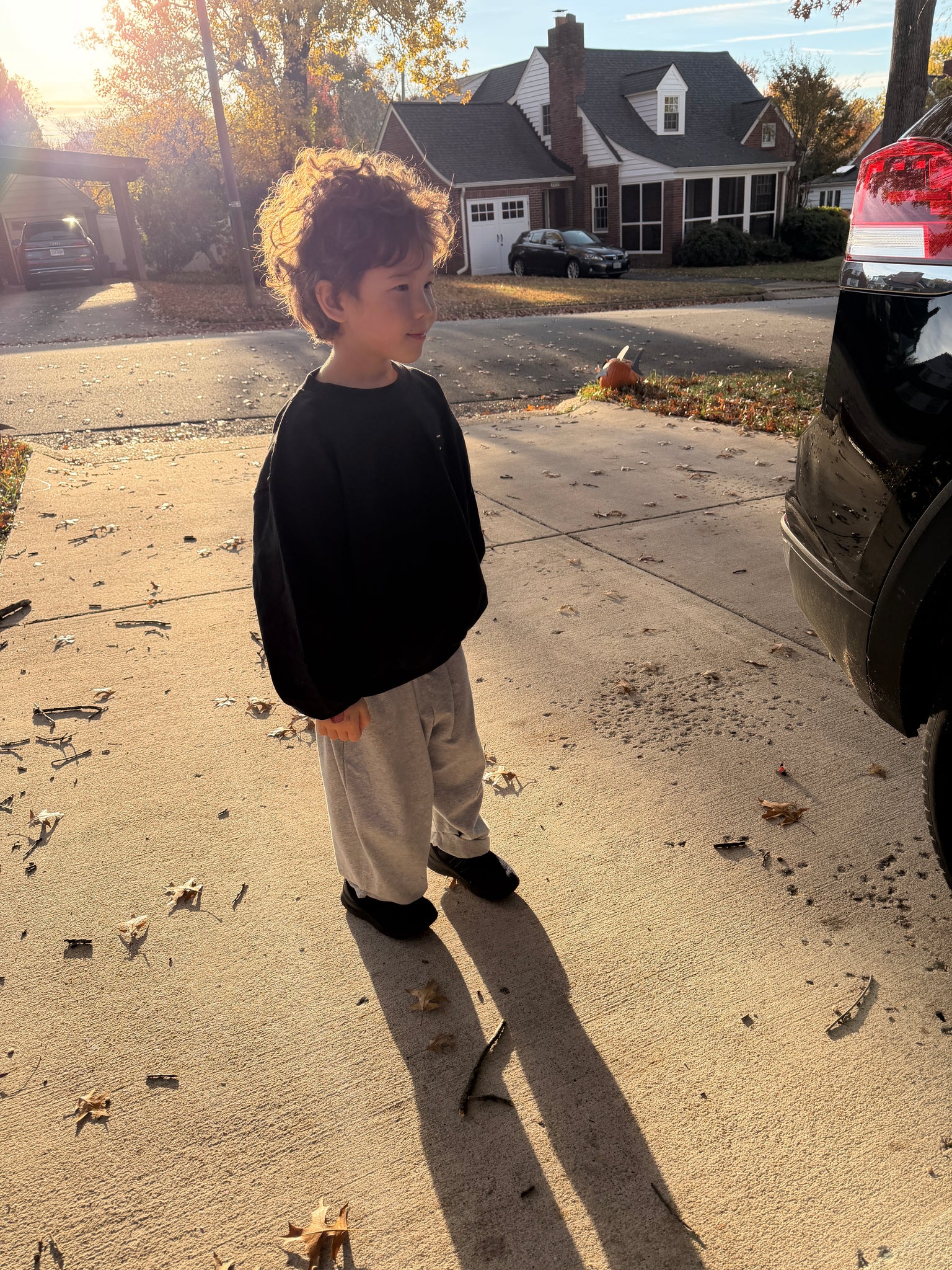 Gray Label - 夏季寬版長褲 - Grey Melange