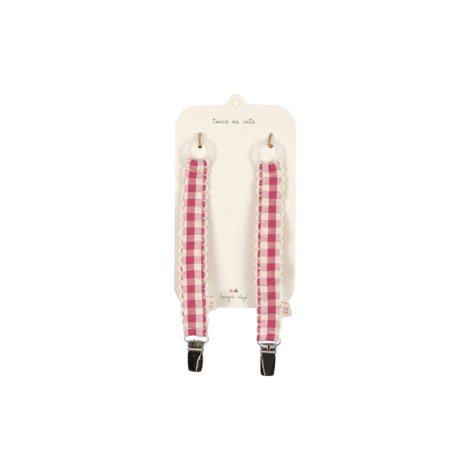 Konges Sløjd - 奶嘴鏈2入組 - Bubblegum Check