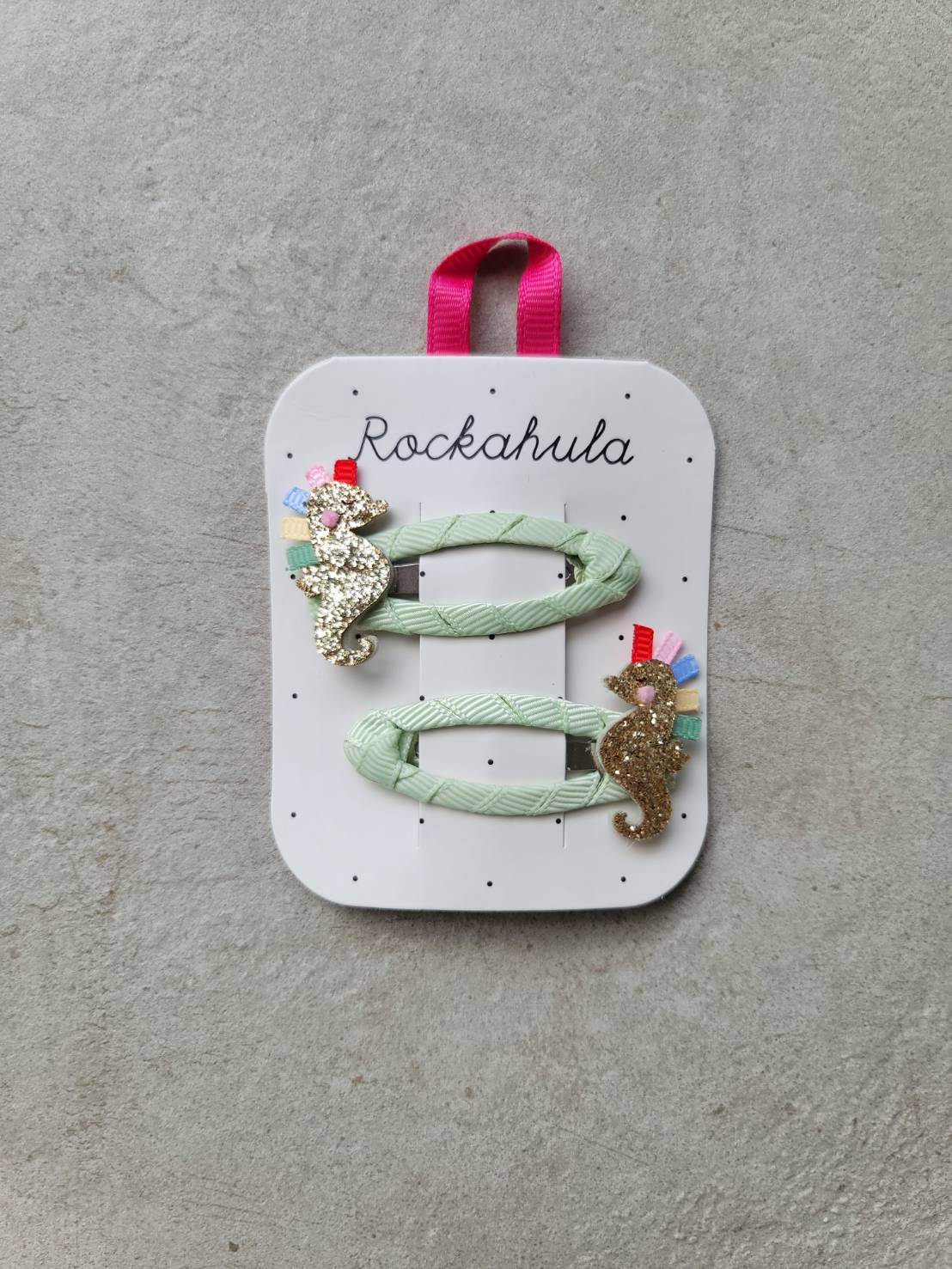 Rockahula Kids - 鏤空髮夾 - Rainbow Seahorse