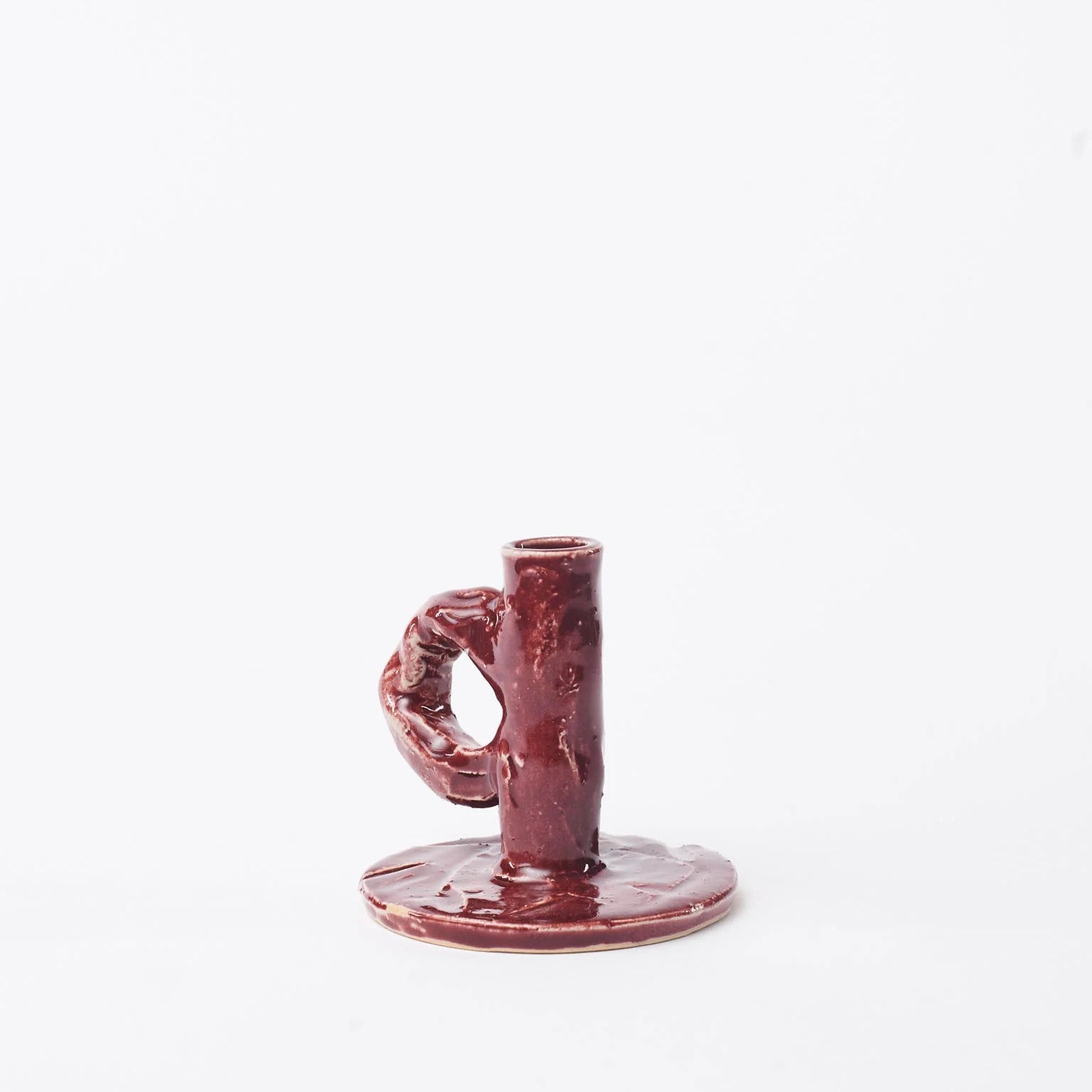 NIKO JUNE - 手工陶瓷燭台 - burgundy