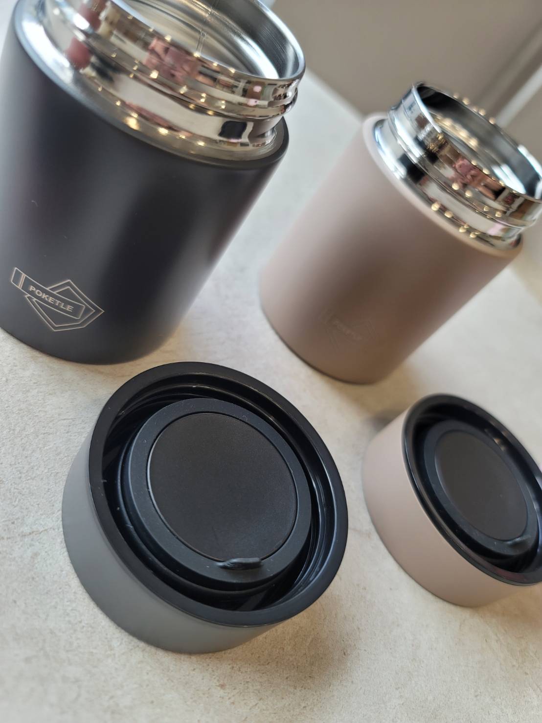 Poketle - 輕巧保溫瓶 160ml - beige
