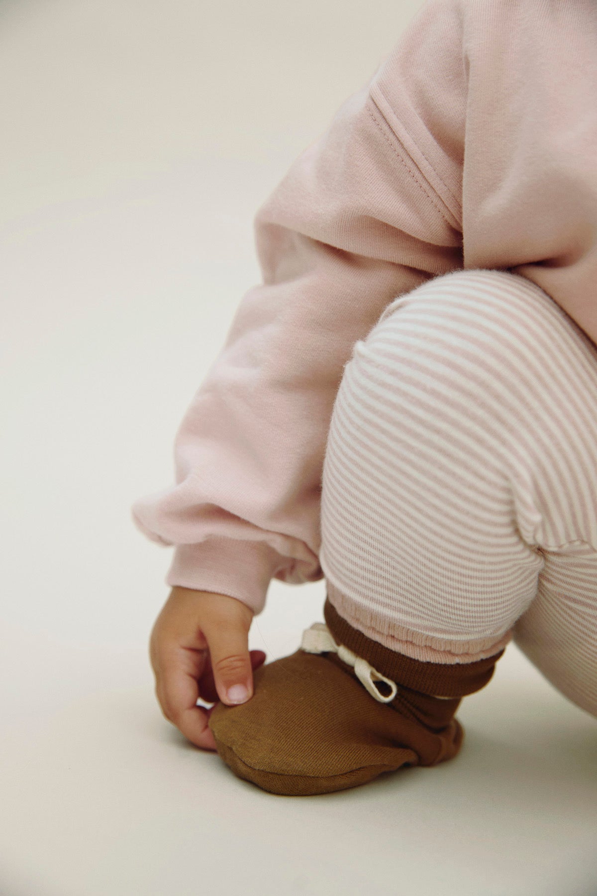 Gray Label - 寶寶有機棉Leggings - Faded Pink/Cream