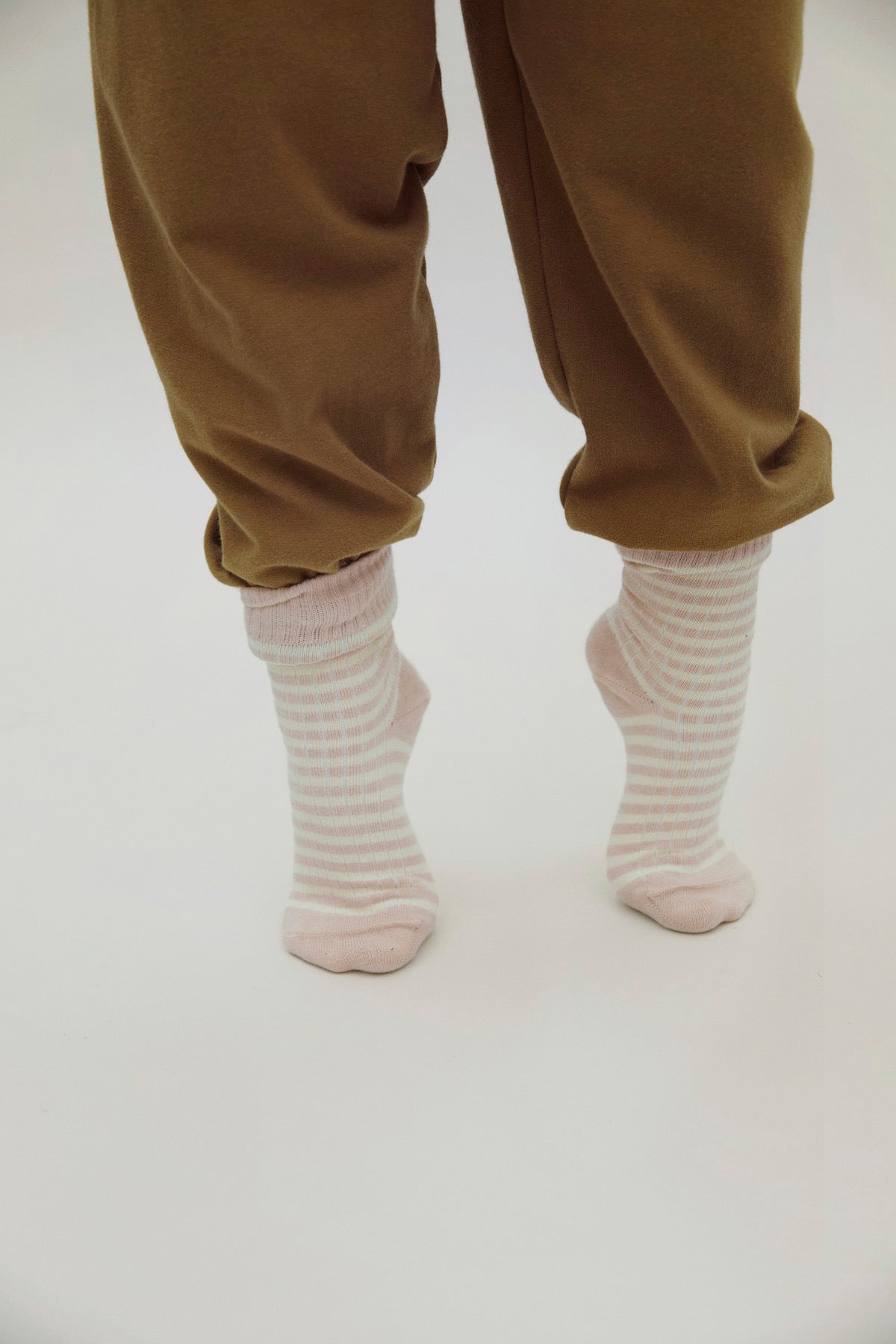 Gray Label - 有機棉短襪2入 - Faded Pink/Cream