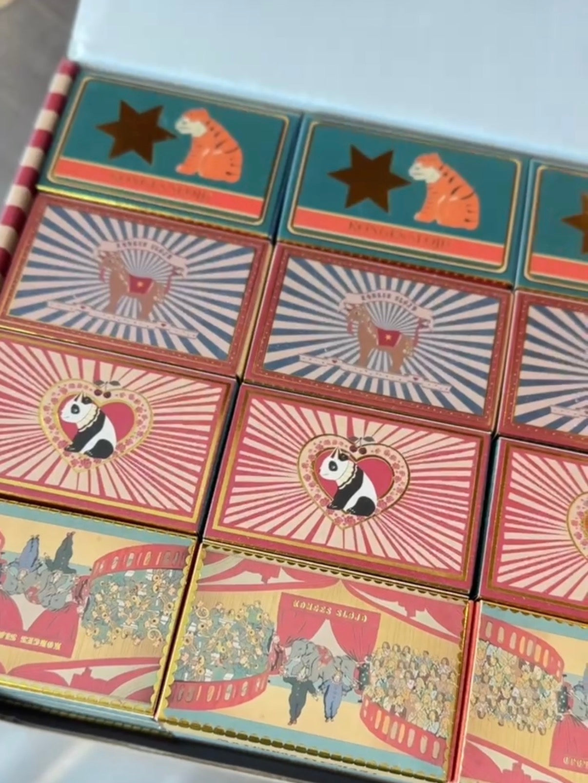 Konges Sløjd - 火柴盒動物玩具 - Panda/Tiger/Elephant/Pony