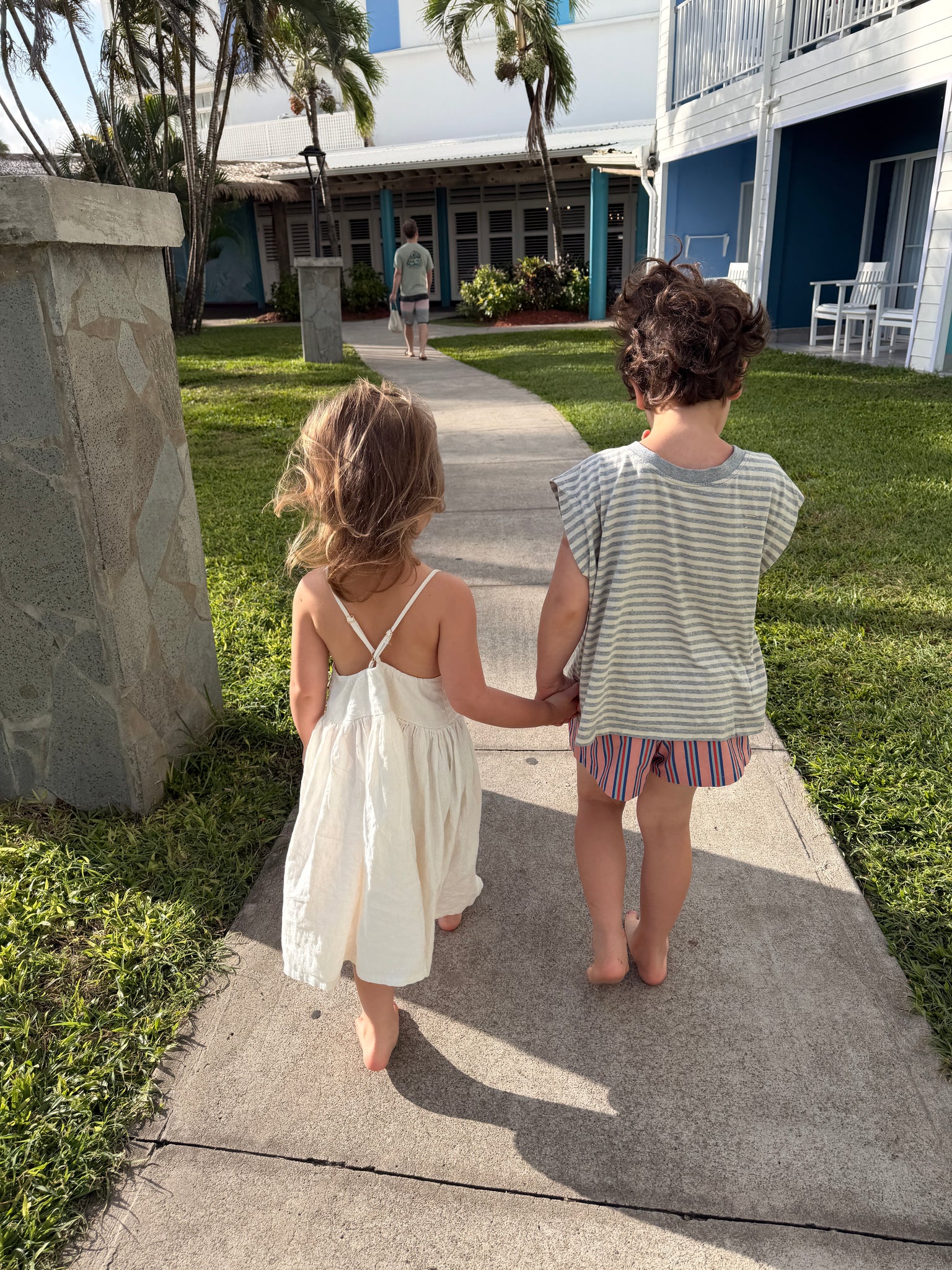 Go Gently Nation - 後交叉細肩帶洋裝 - white