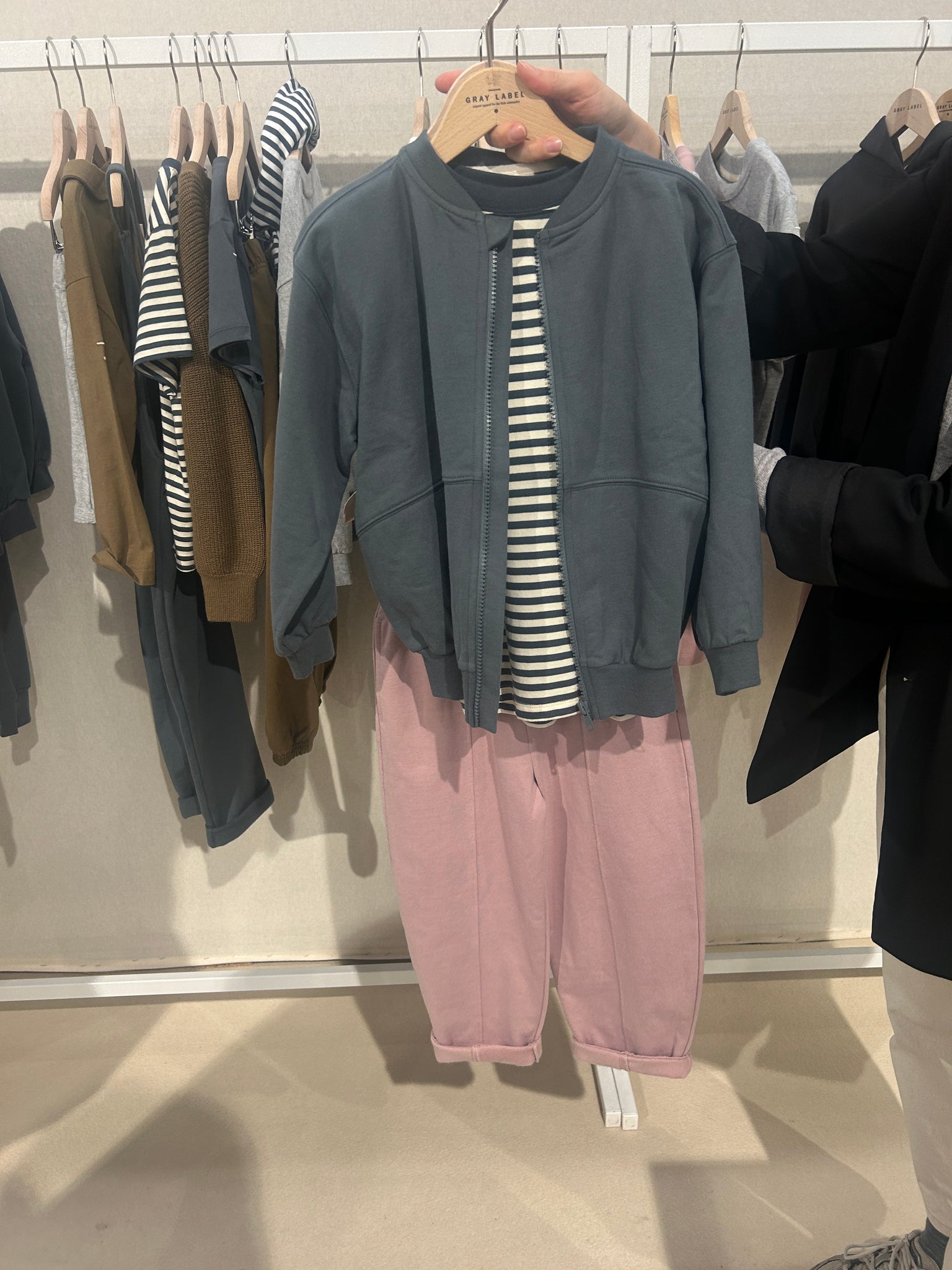 Gray Label - 兒童中線錐形褲 - Berry