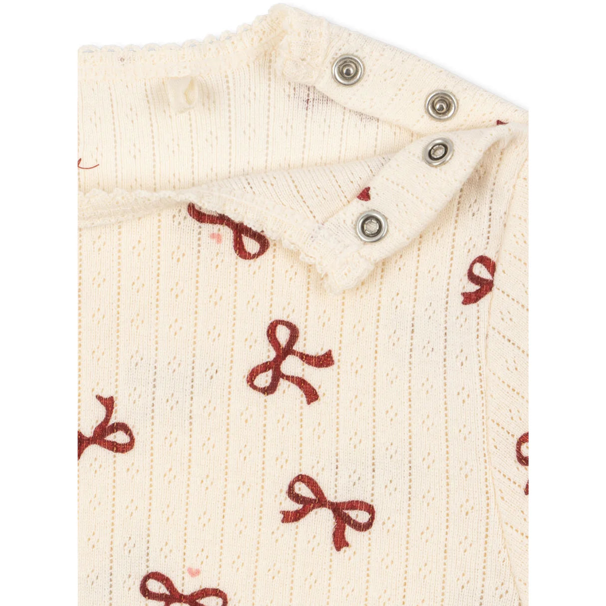 Konges Sløjd - 套頭長袖包屁衣 - bow rouge