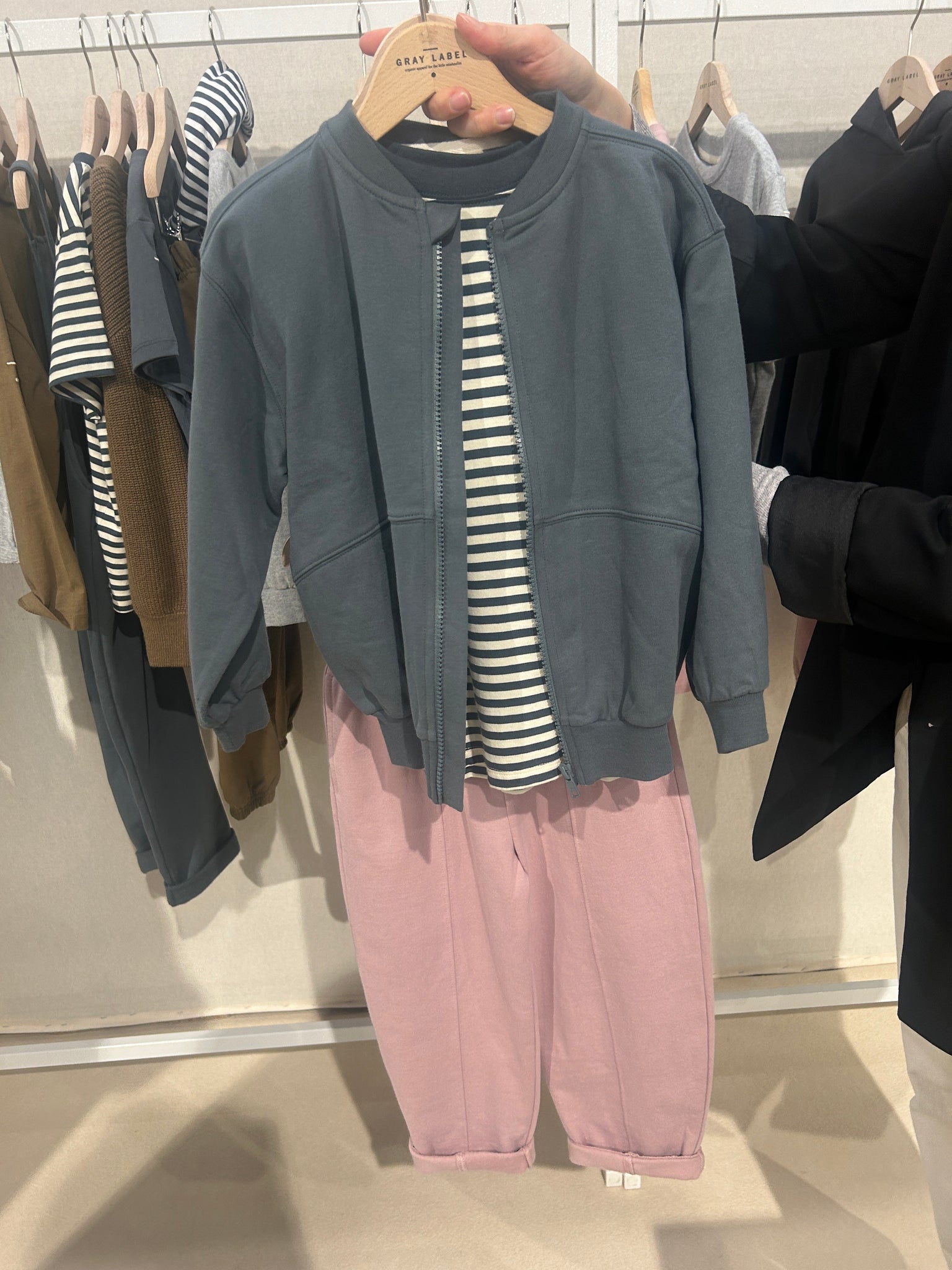 Gray Label - 兒童飛行外套 - Blue Grey