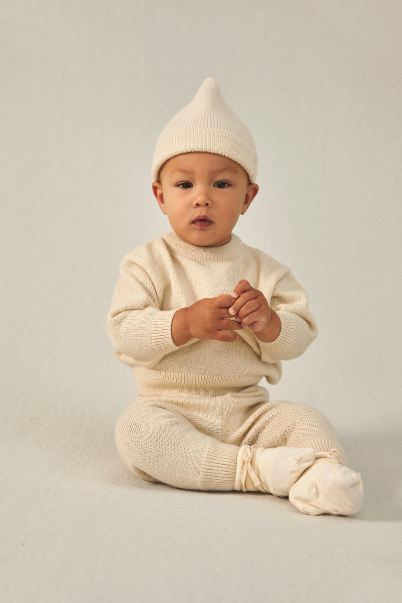 Gray Label - Baby針織毛帽 - Cream
