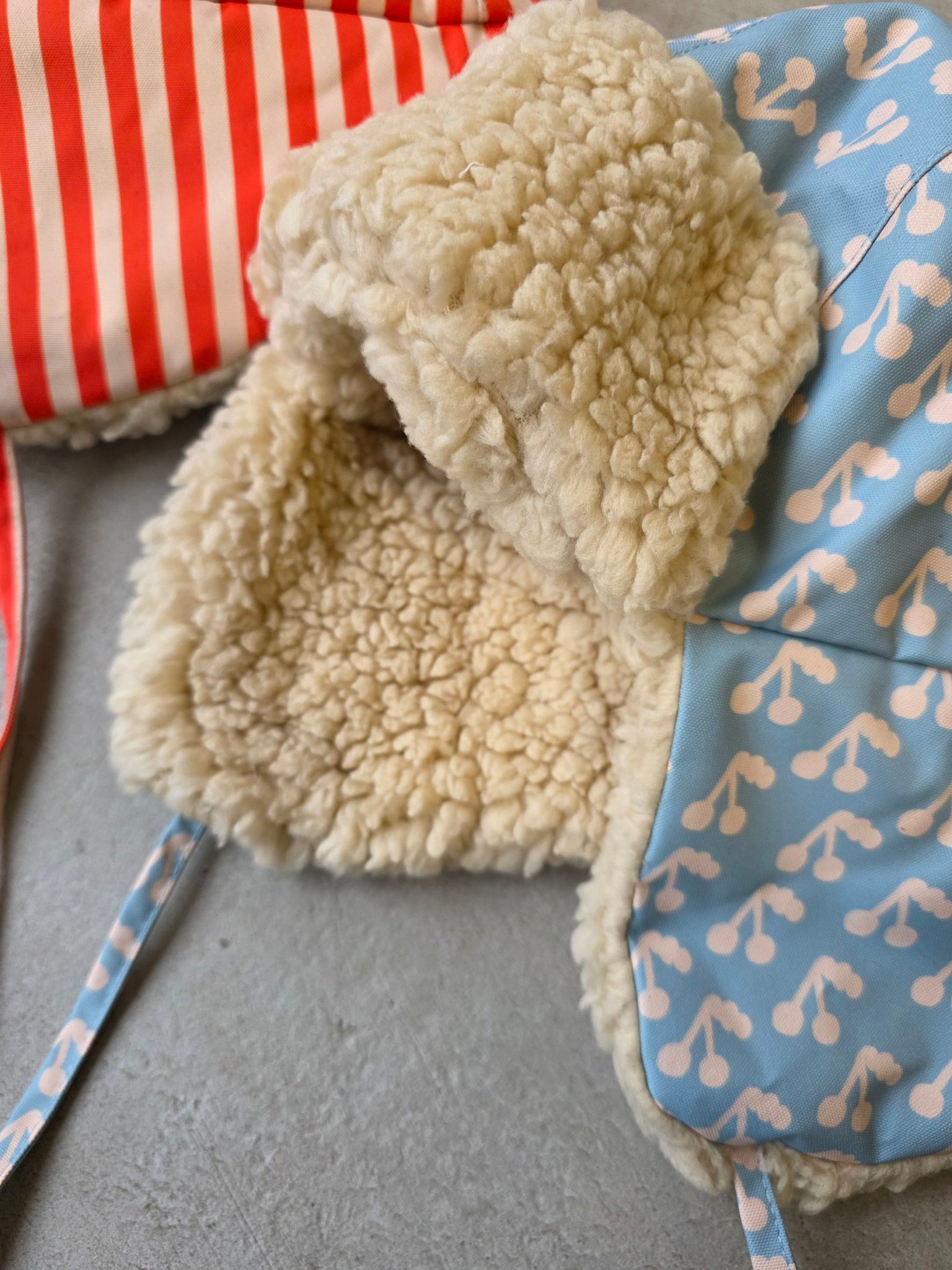 Tiny Cottons - 保暖護耳飛行帽 - summer red