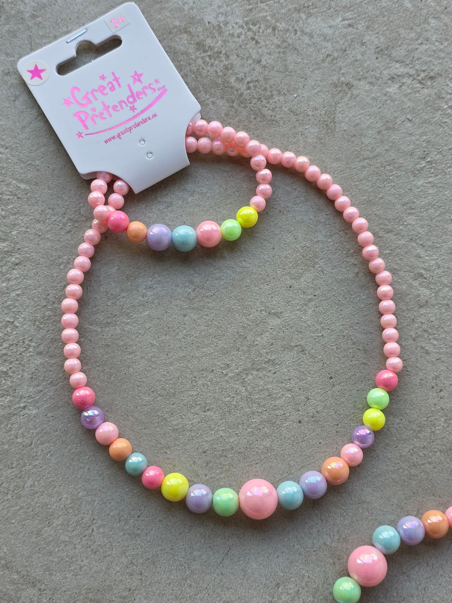 裝扮系列 - 串珠手鍊+項鍊組 - Pearly Pastel