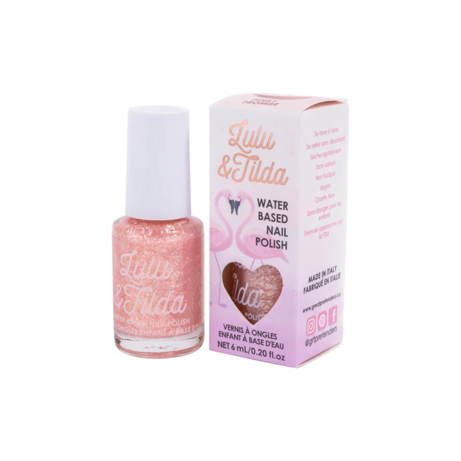 裝扮系列 - 可剝離水性無毒純素指甲油 - Pinky Promise