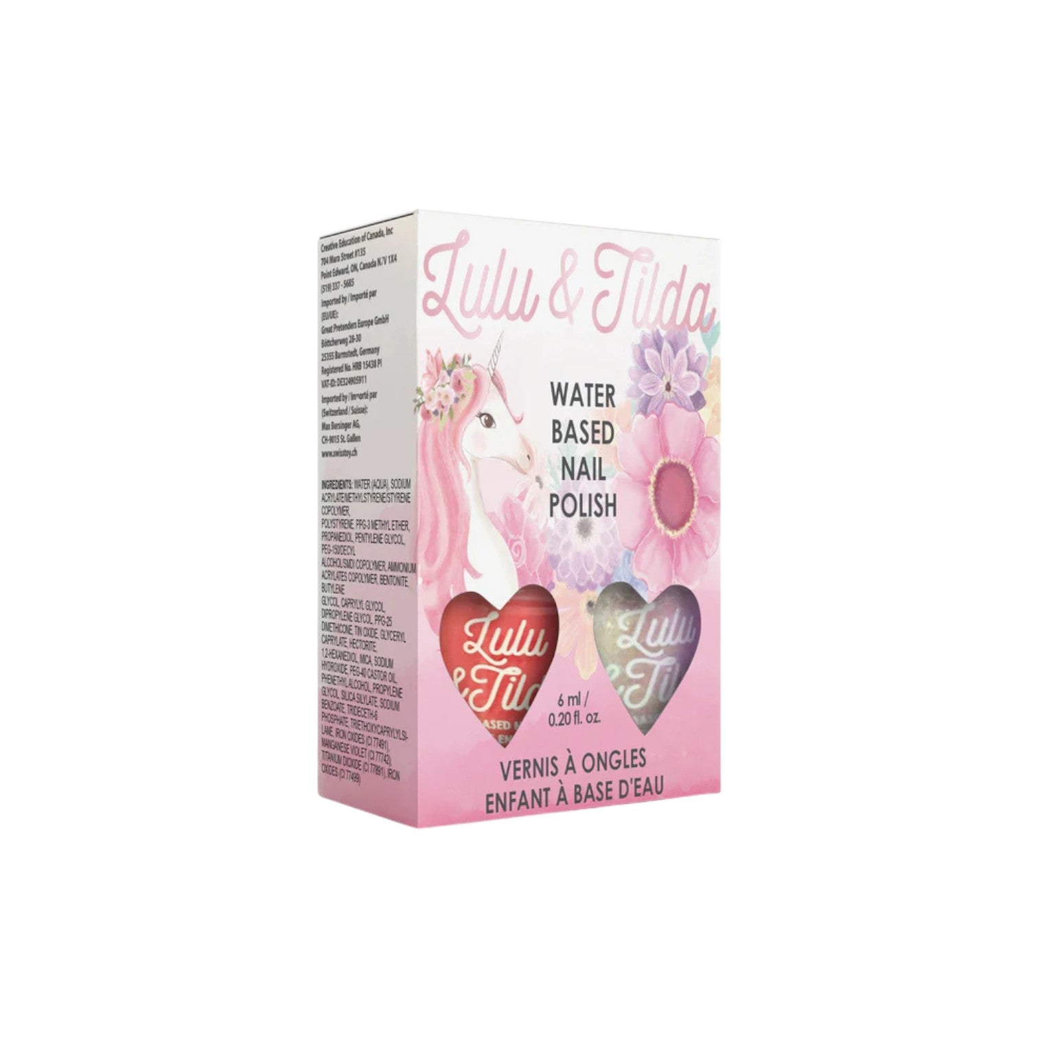 裝扮系列 - 可剝離水性無毒純素指甲油2入組 - Unicorn