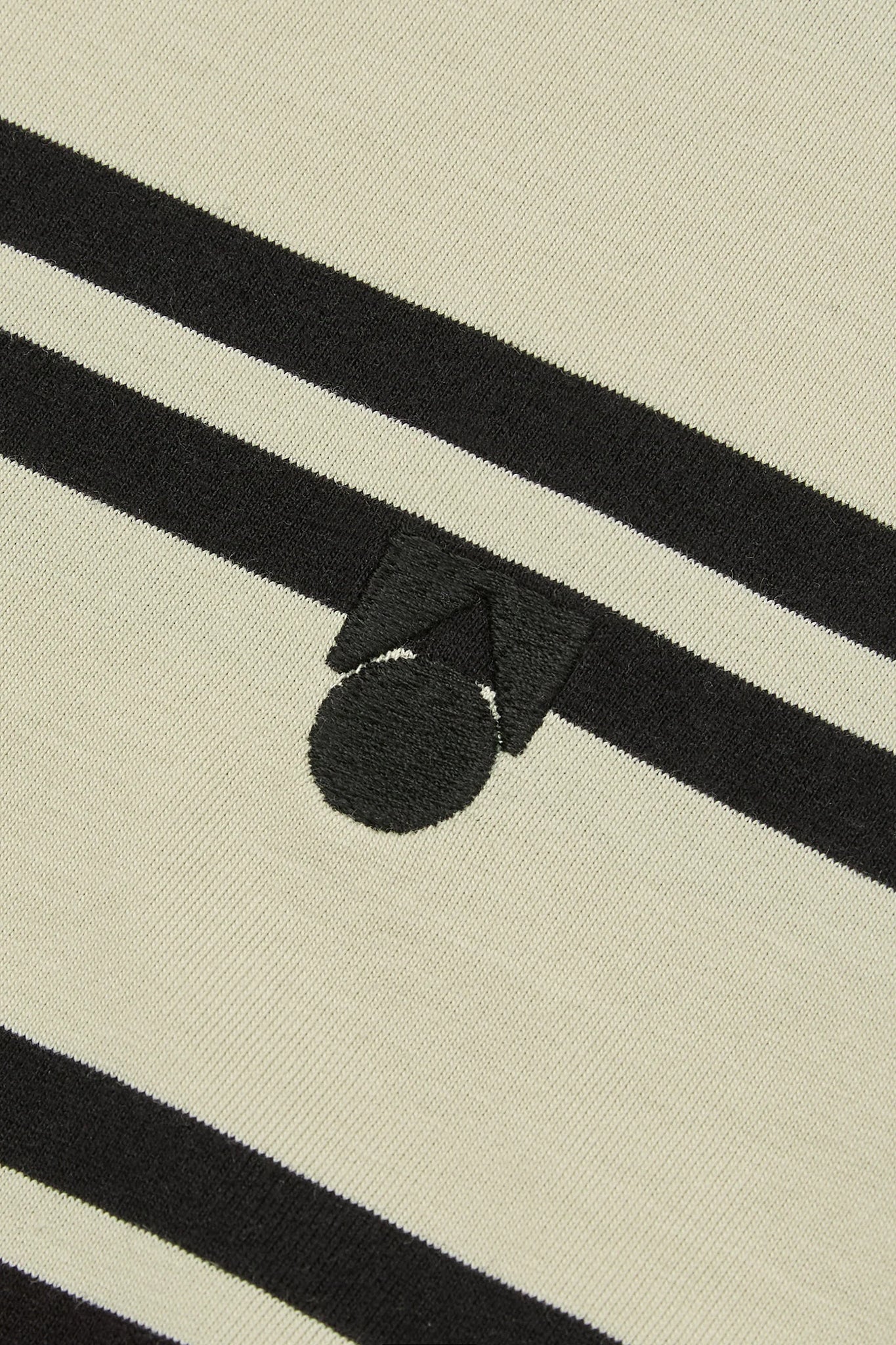 Main Story - 螺紋袖口長袖Tee - Angora Stripe