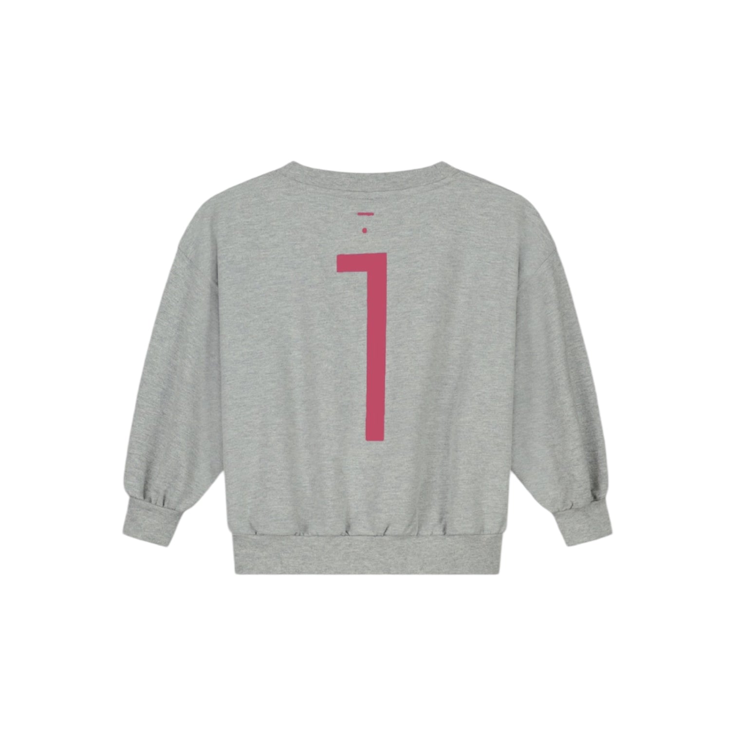 Gray Label - 生日厚棉T - Grey Melange/Cherry (1-7y)