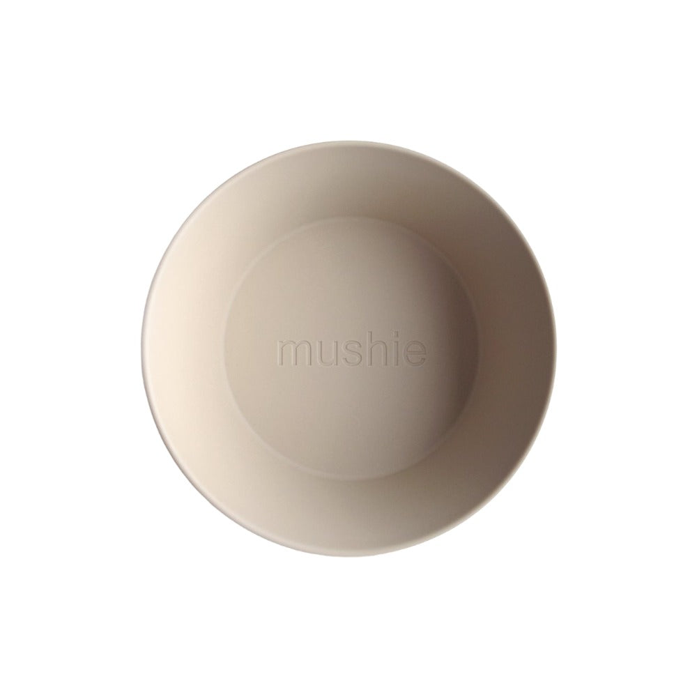 Mushie - 圓型餐碗2入 - Vanilla