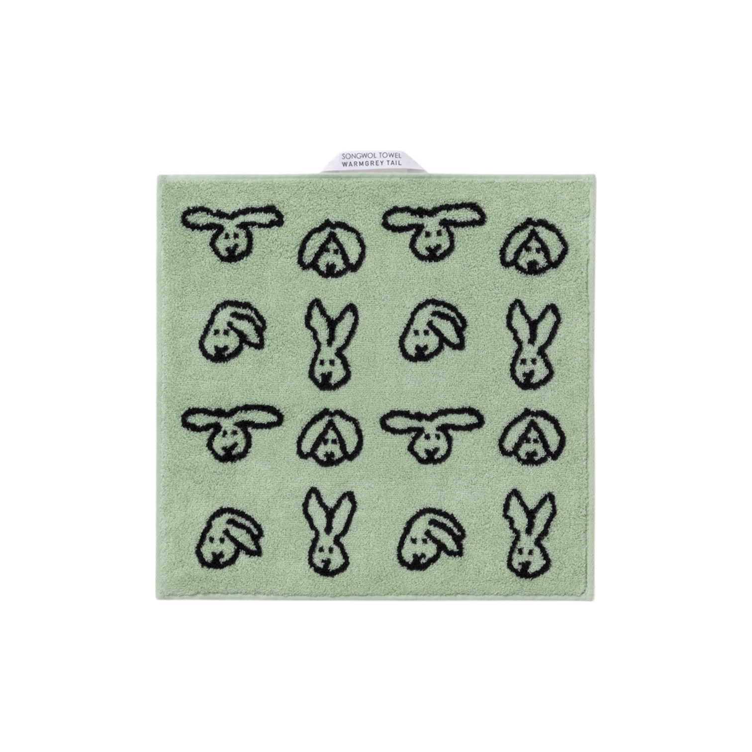 WARMGREY TAIL - 純棉毛巾 34x34 - BUNNY MINT