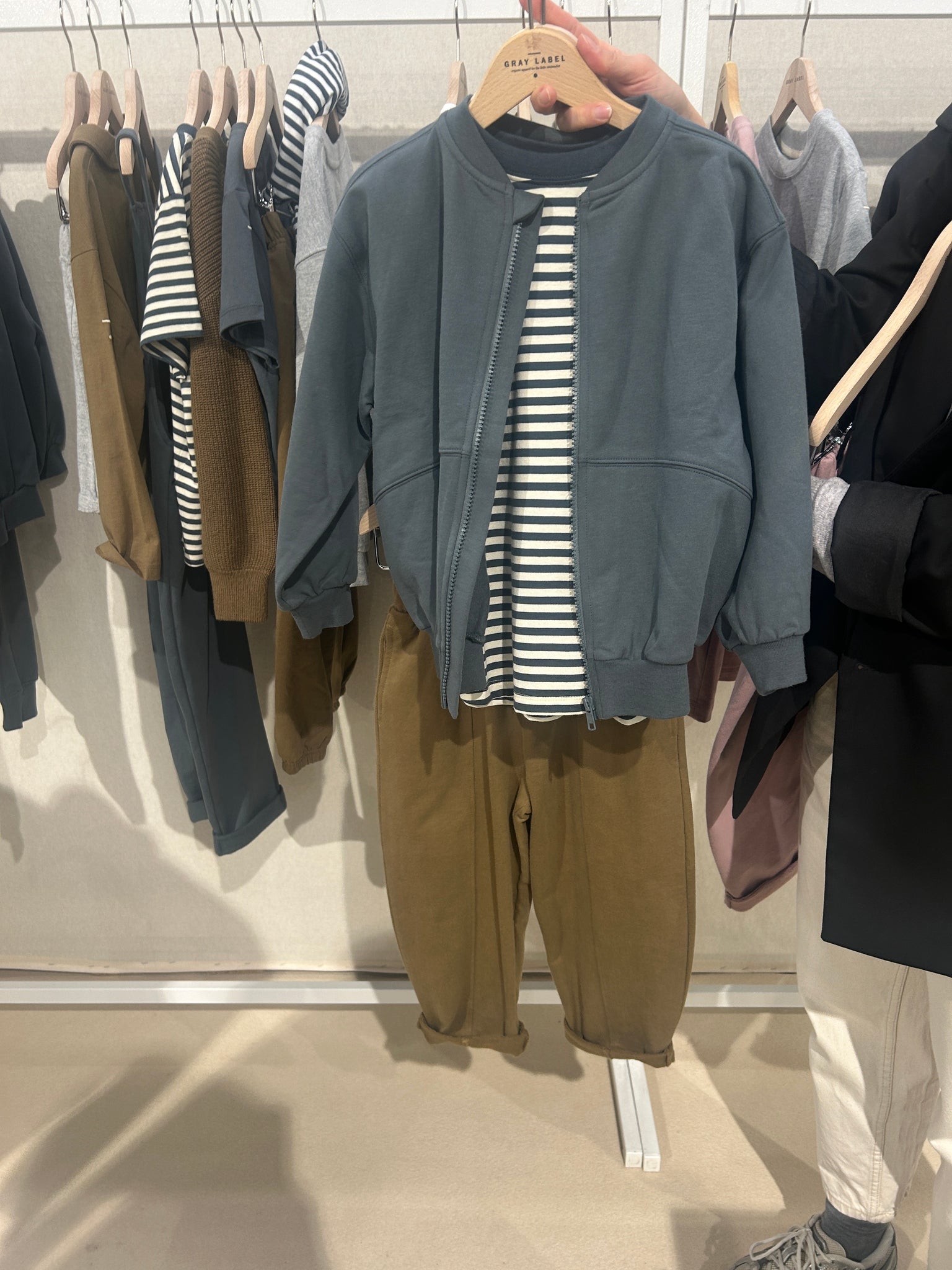 Gray Label - 兒童飛行外套 - Blue Grey