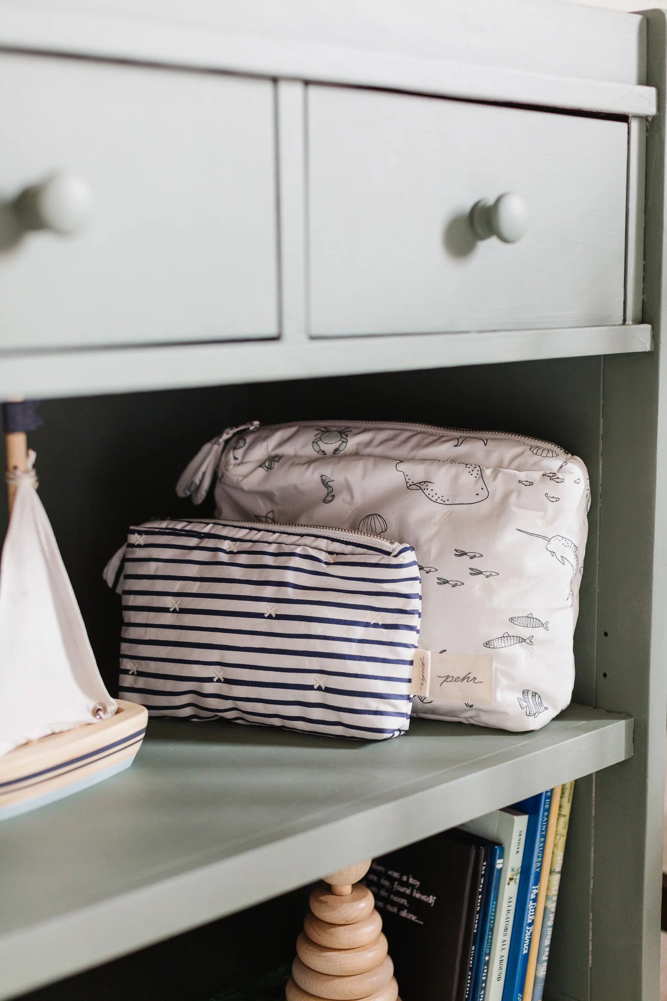 Pehr - 有機棉隨身收納包 (兩個尺寸) - Ink Blue