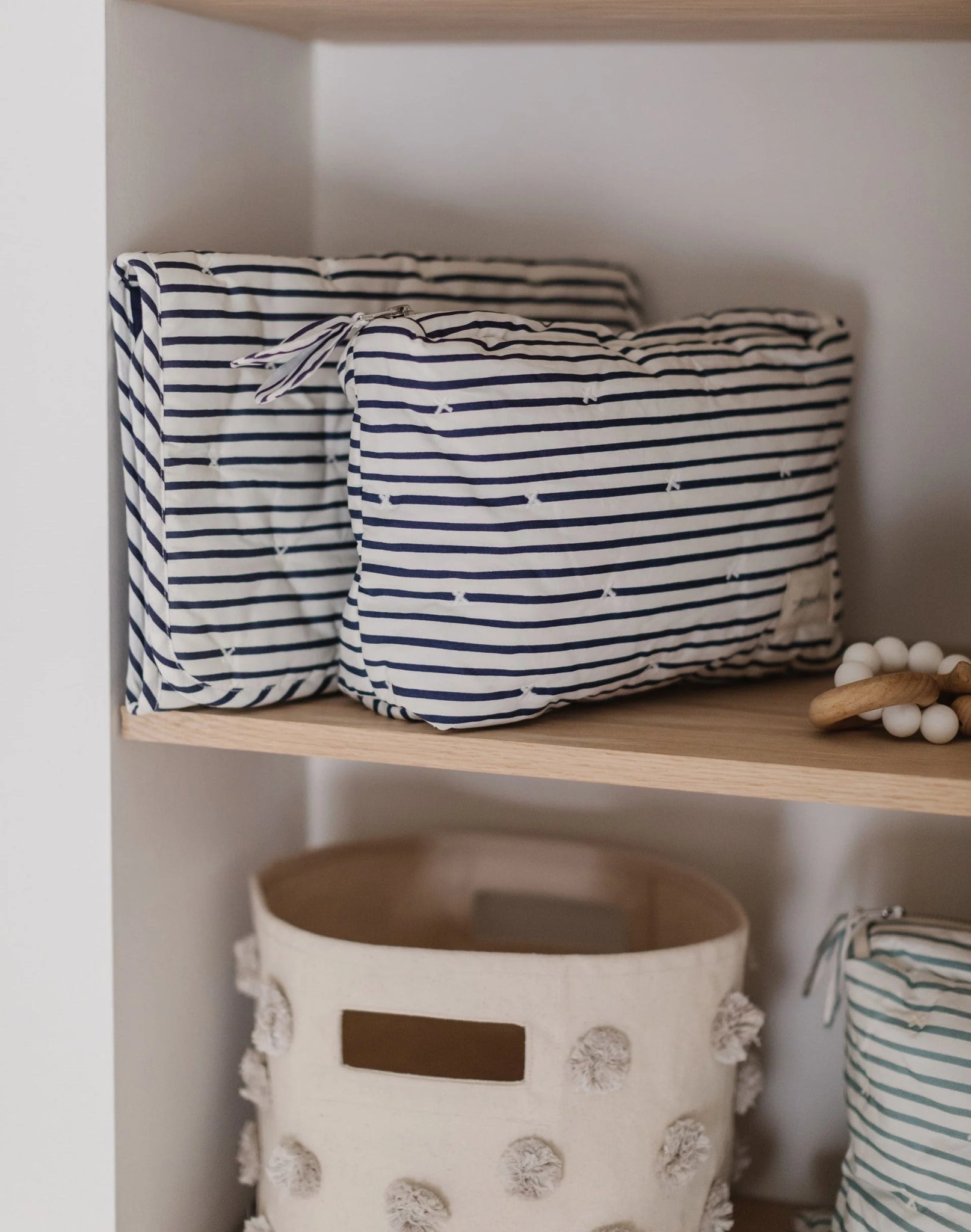 Pehr - 有機棉隨身收納包 (兩個尺寸) - Ink Blue