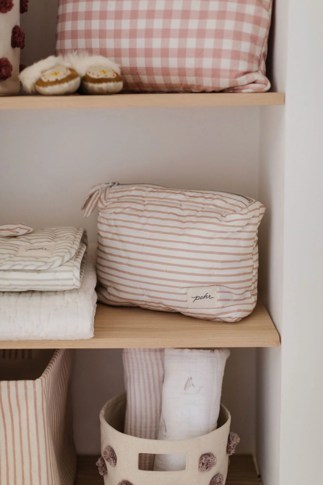 Pehr - 有機棉隨身收納包 (兩個尺寸) - Rose Pink