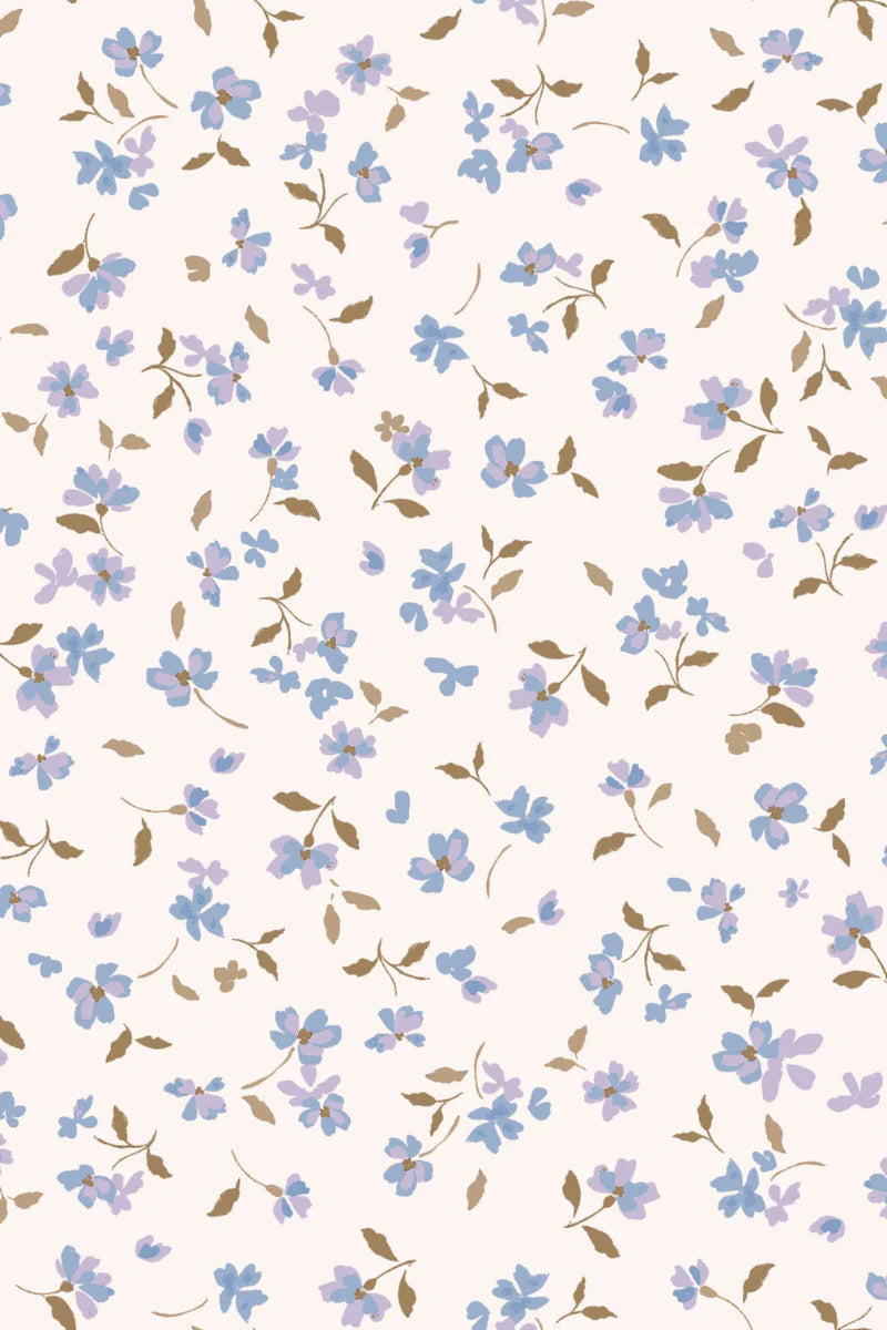 Illoura the Label - 細肩帶小花洋裝 - Indigo Bloom