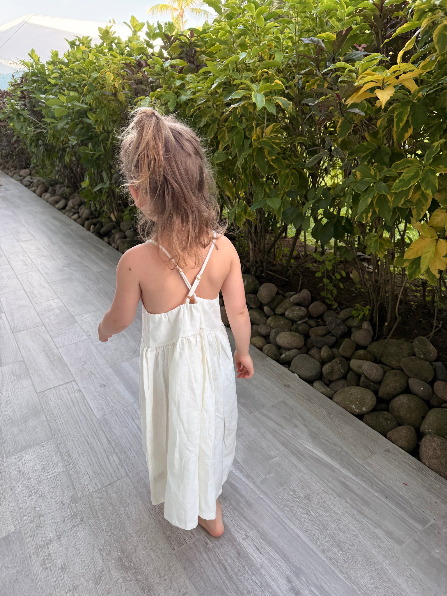 Go Gently Nation - 後交叉細肩帶洋裝 - white