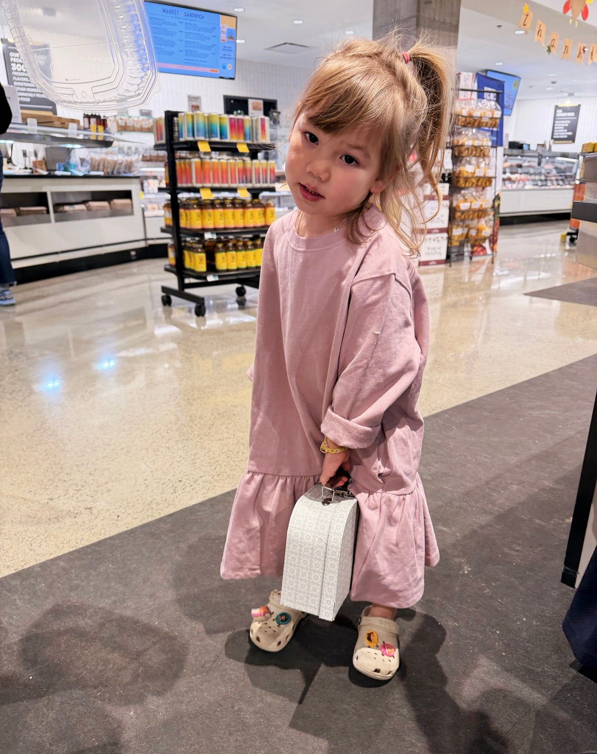 Gray Label - 兒童長袖連身裙洋裝 - Berry