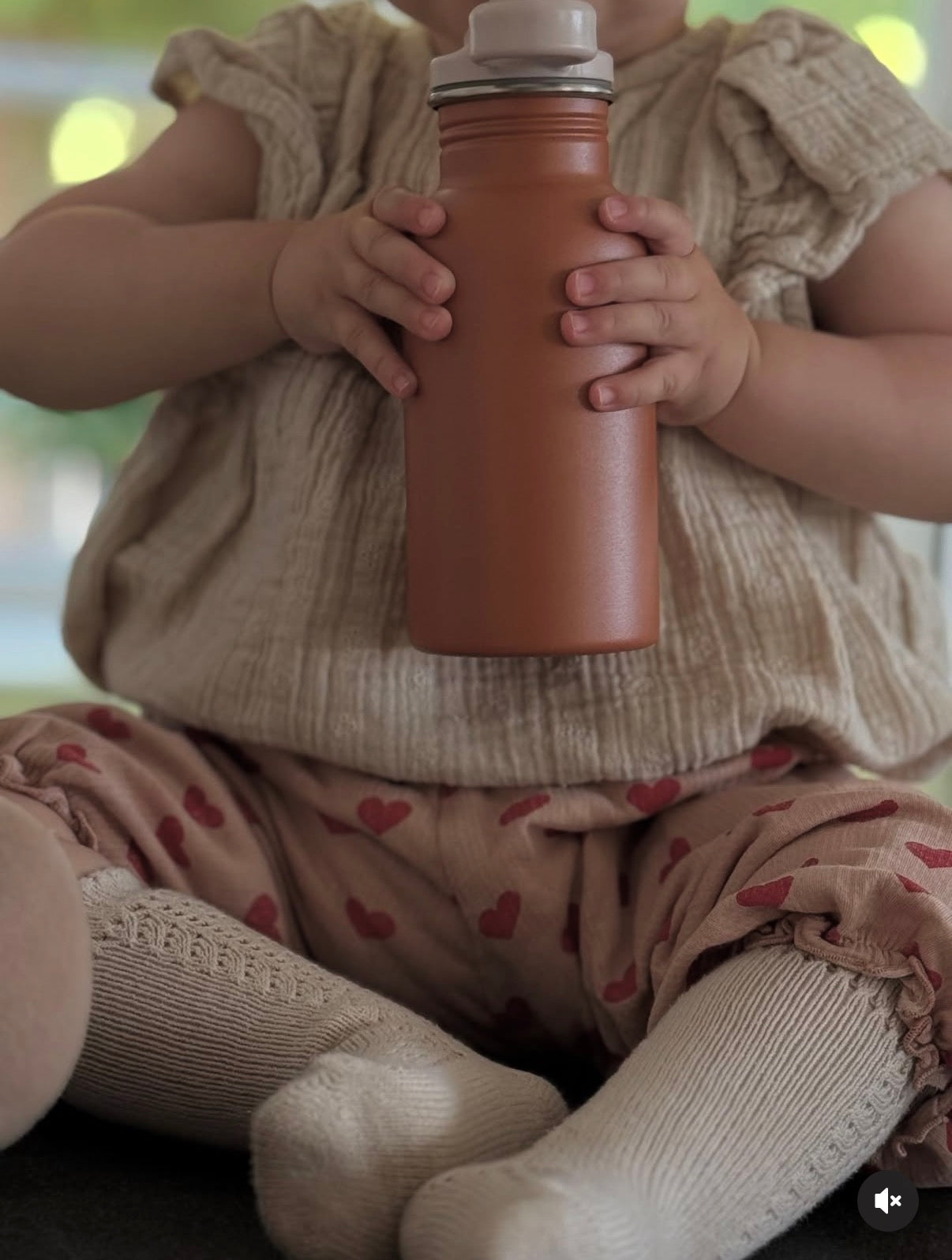 Haps Nordic - 不鏽鋼水瓶含吸管瓶蓋400ml - Terracotta