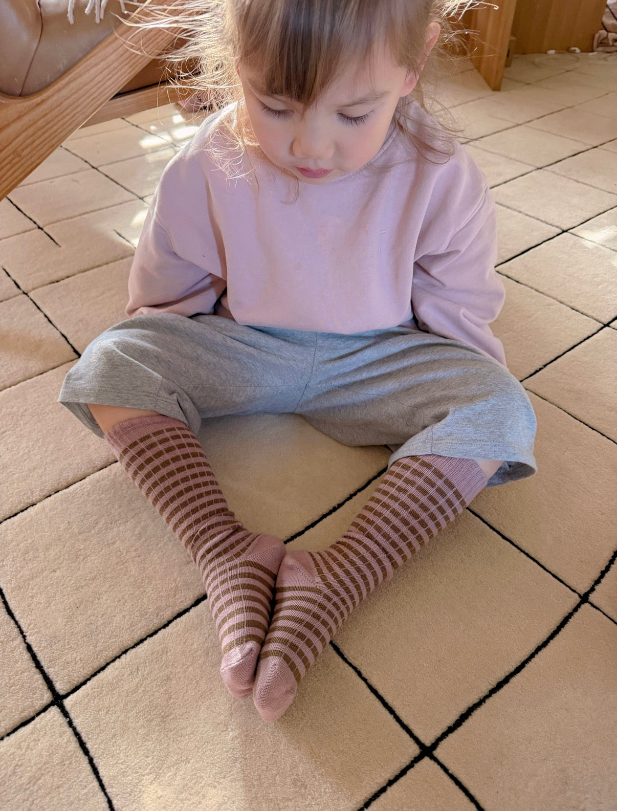 Gray Label - 長筒有機棉襪 - Berry/Woody