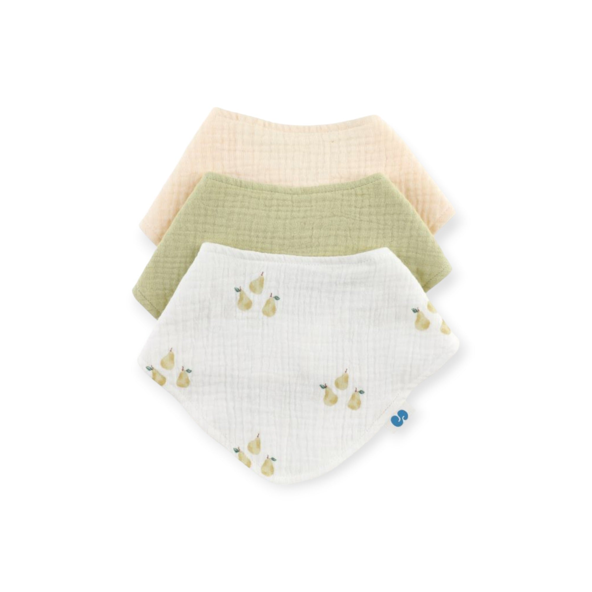Soft Spot - 有機棉紗領巾口水巾3入組 - Garden