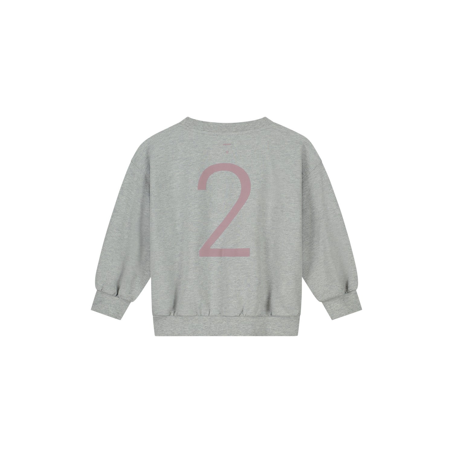 Gray Label - 生日大學T - Grey Melange/Berry (1-8y)