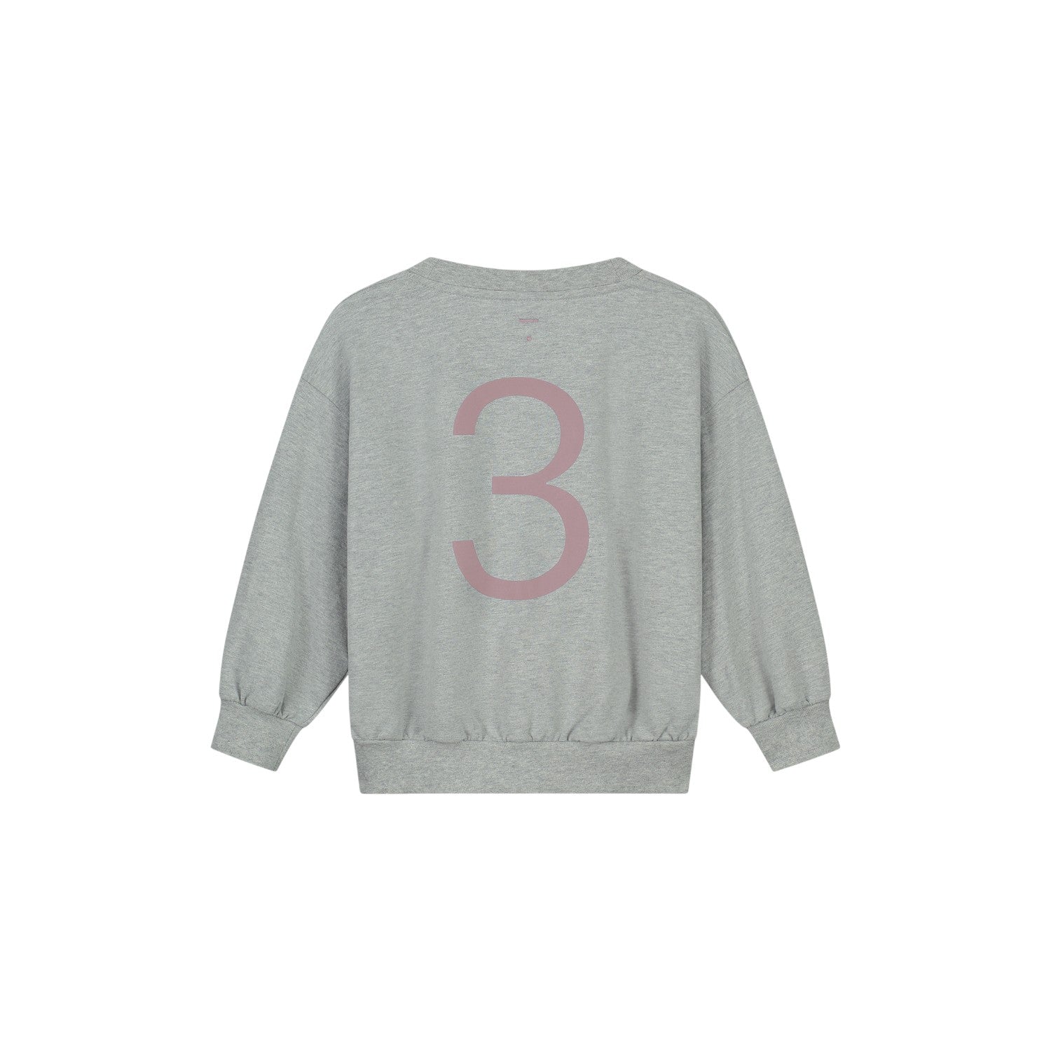 Gray Label - 生日大學T - Grey Melange/Berry (1-8y)