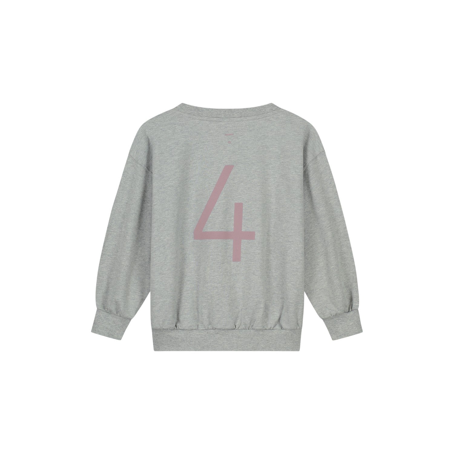 Gray Label - 生日大學T - Grey Melange/Berry (1-8y)