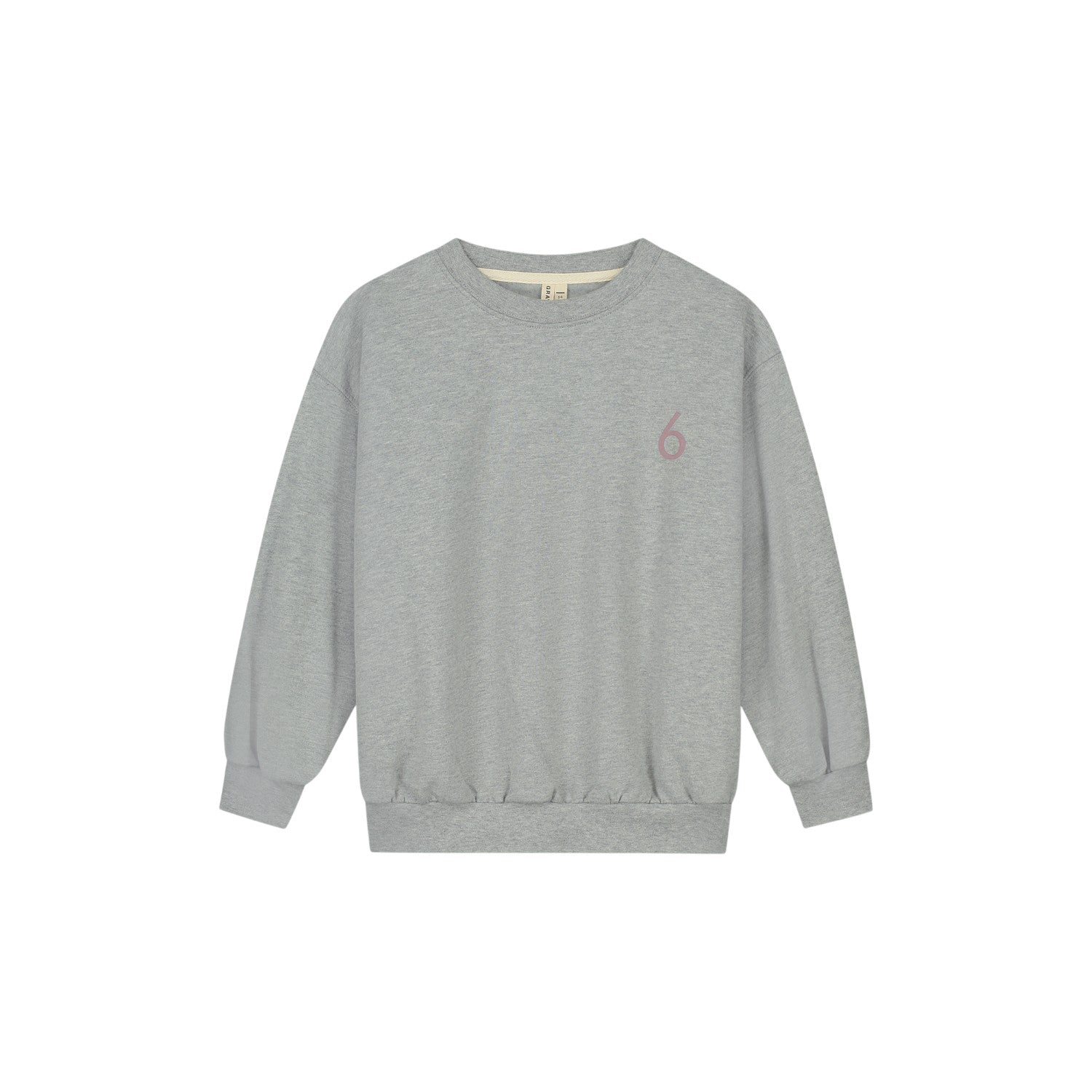 Gray Label - 生日大學T - Grey Melange/Berry (1-8y)