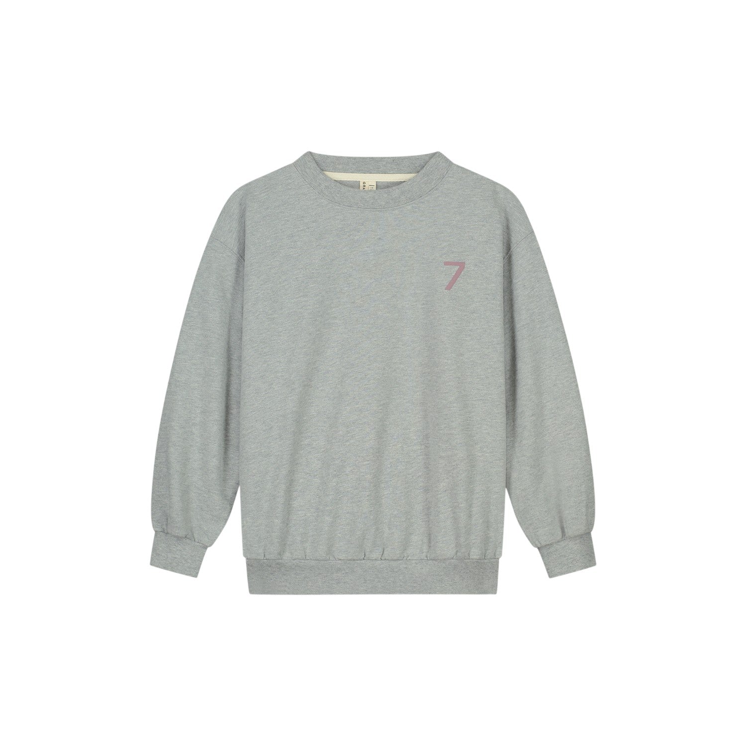 Gray Label - 生日大學T - Grey Melange/Berry (1-8y)