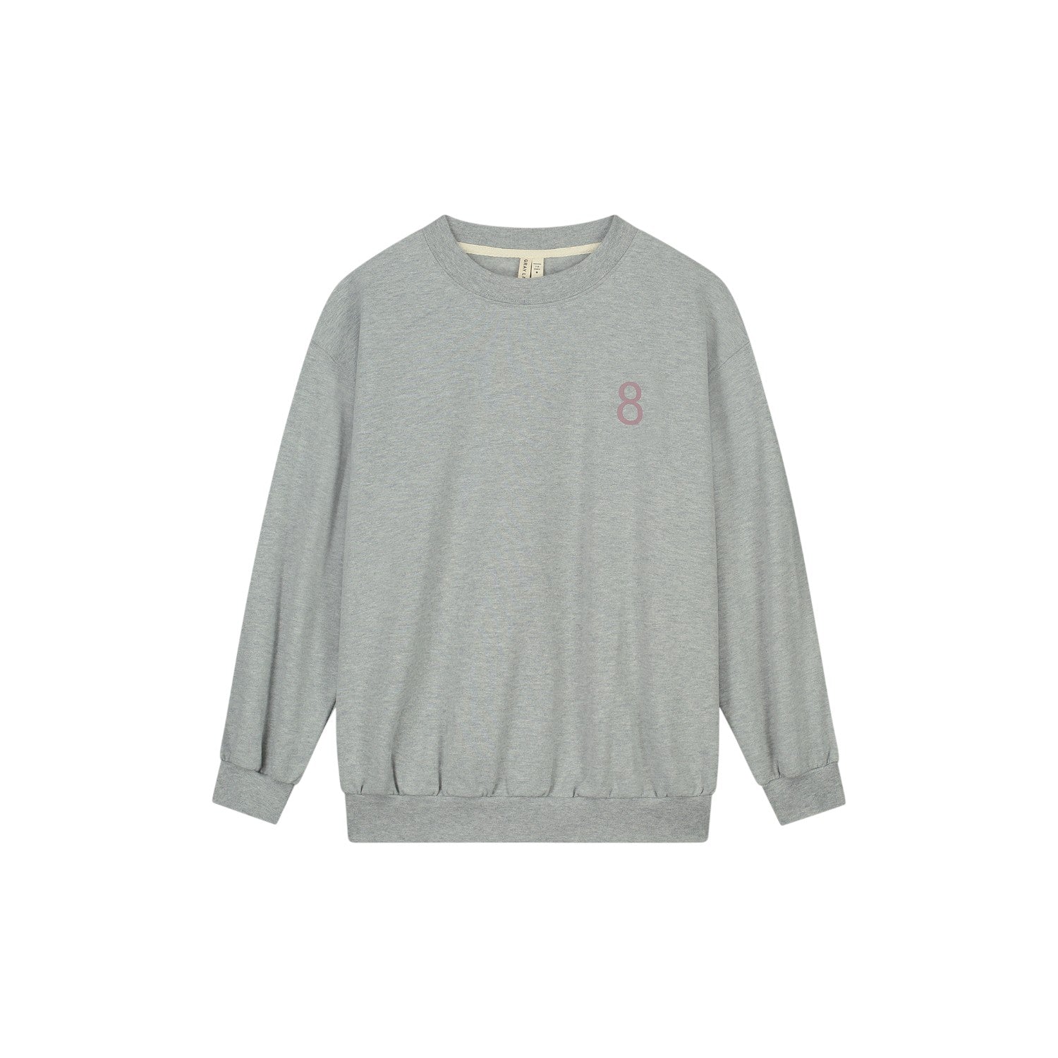 Gray Label - 生日大學T - Grey Melange/Berry (1-8y)
