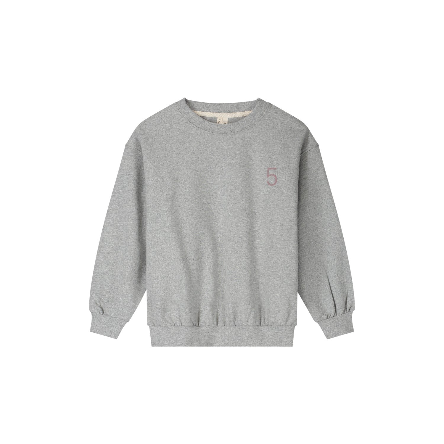 Gray Label - 生日大學T - Grey Melange/Berry (1-8y)