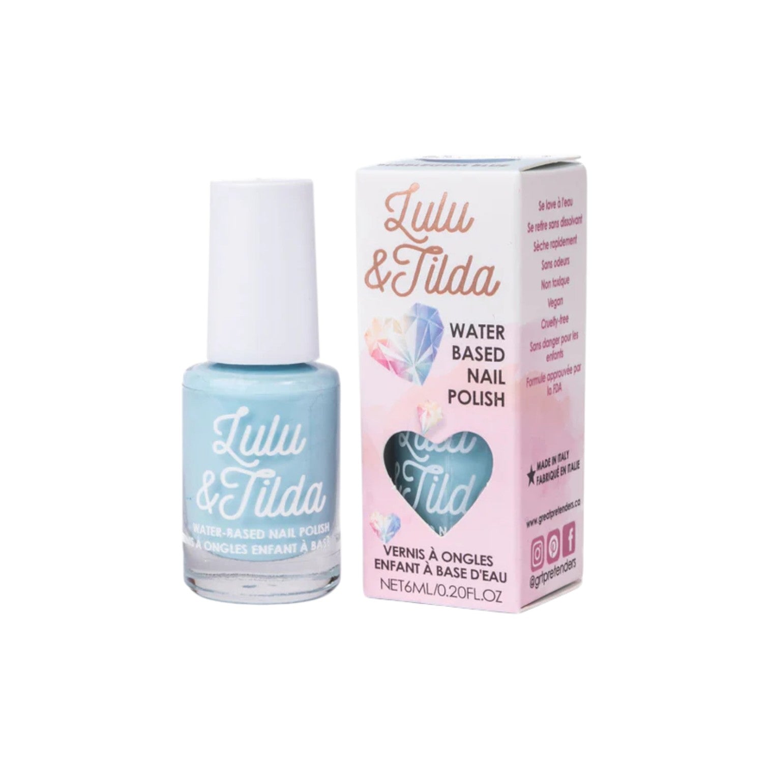 裝扮系列 - 可剝離水性無毒純素指甲油 - Bubblegum Blue