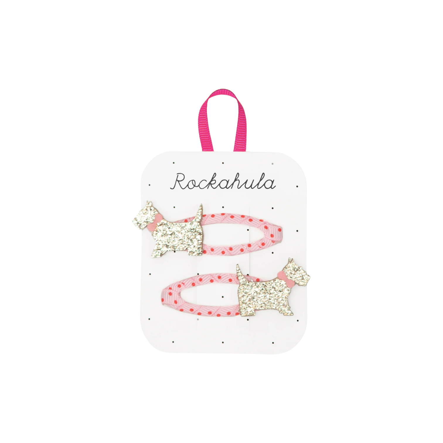 Rockahula Kids - 鏤空髮夾 - Spotty Scottie Dog