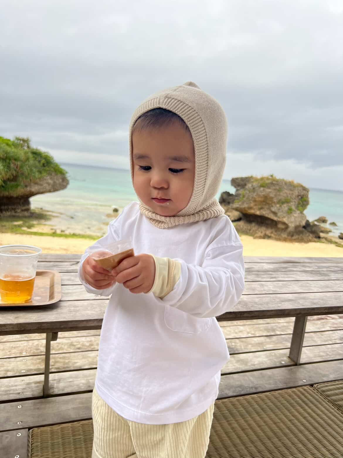 Hvid - 羊毛頭套 - Cream