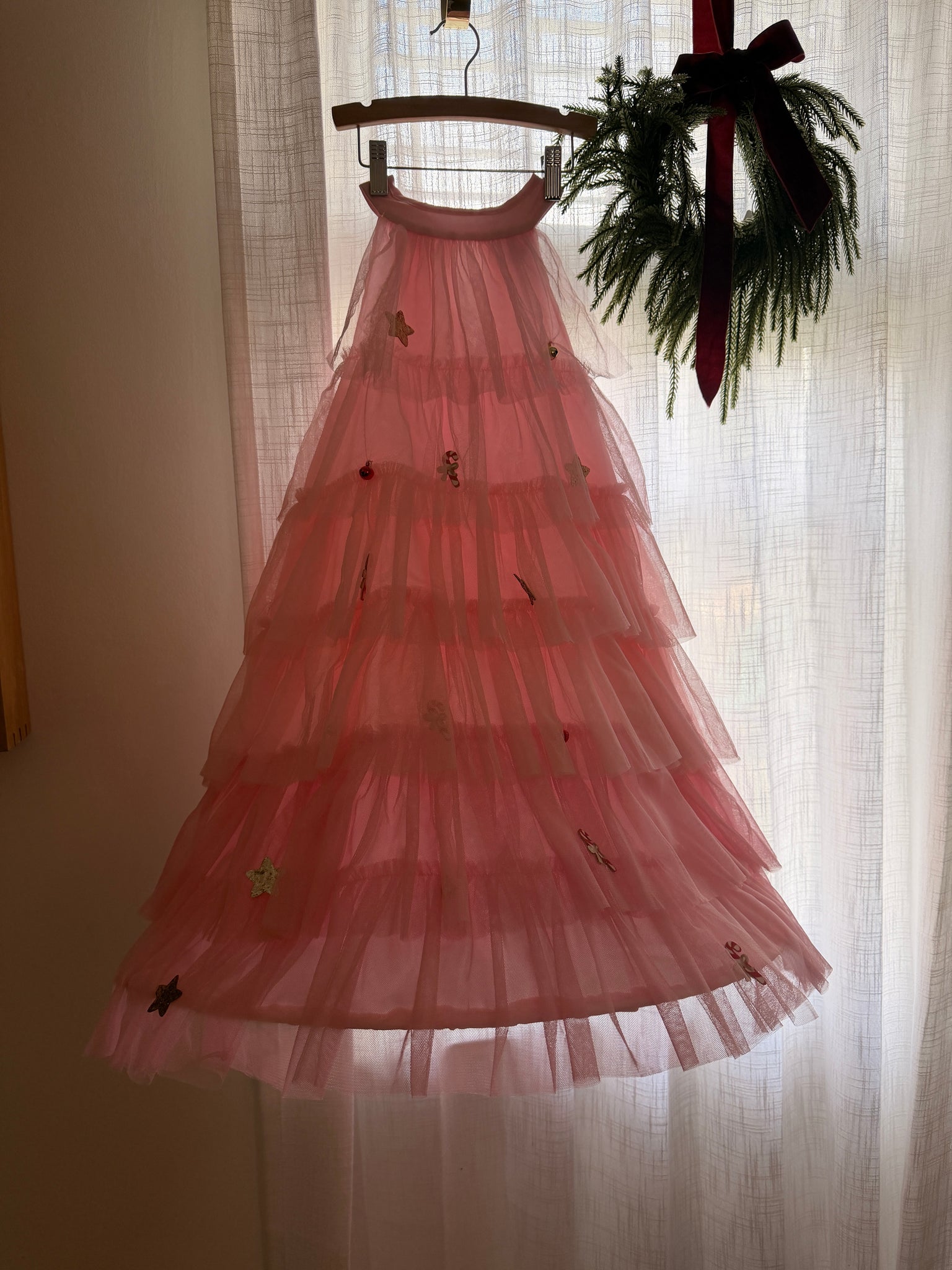 裝扮系列 - 聖誕樹道具服裝 - 洋裝+髮箍 - Christmas Blush