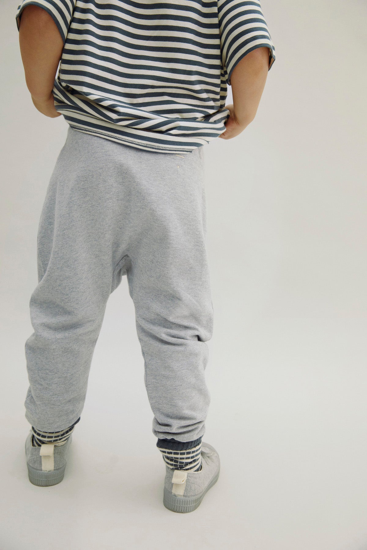 Gray Label - Oversized落肩短袖Tee - Blue Grey/Off White