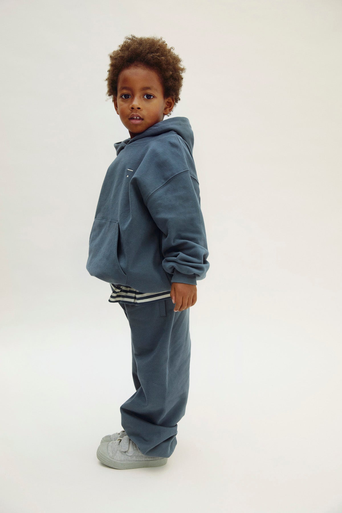 Gray Label - 兒童帽Ｔ- Blue Grey