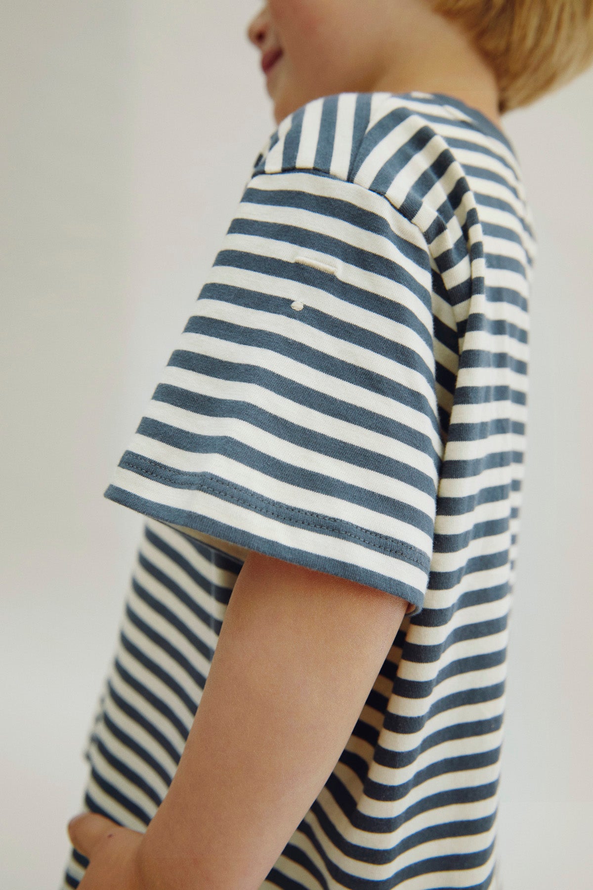 Gray Label - Oversized落肩短袖Tee - Blue Grey/Off White