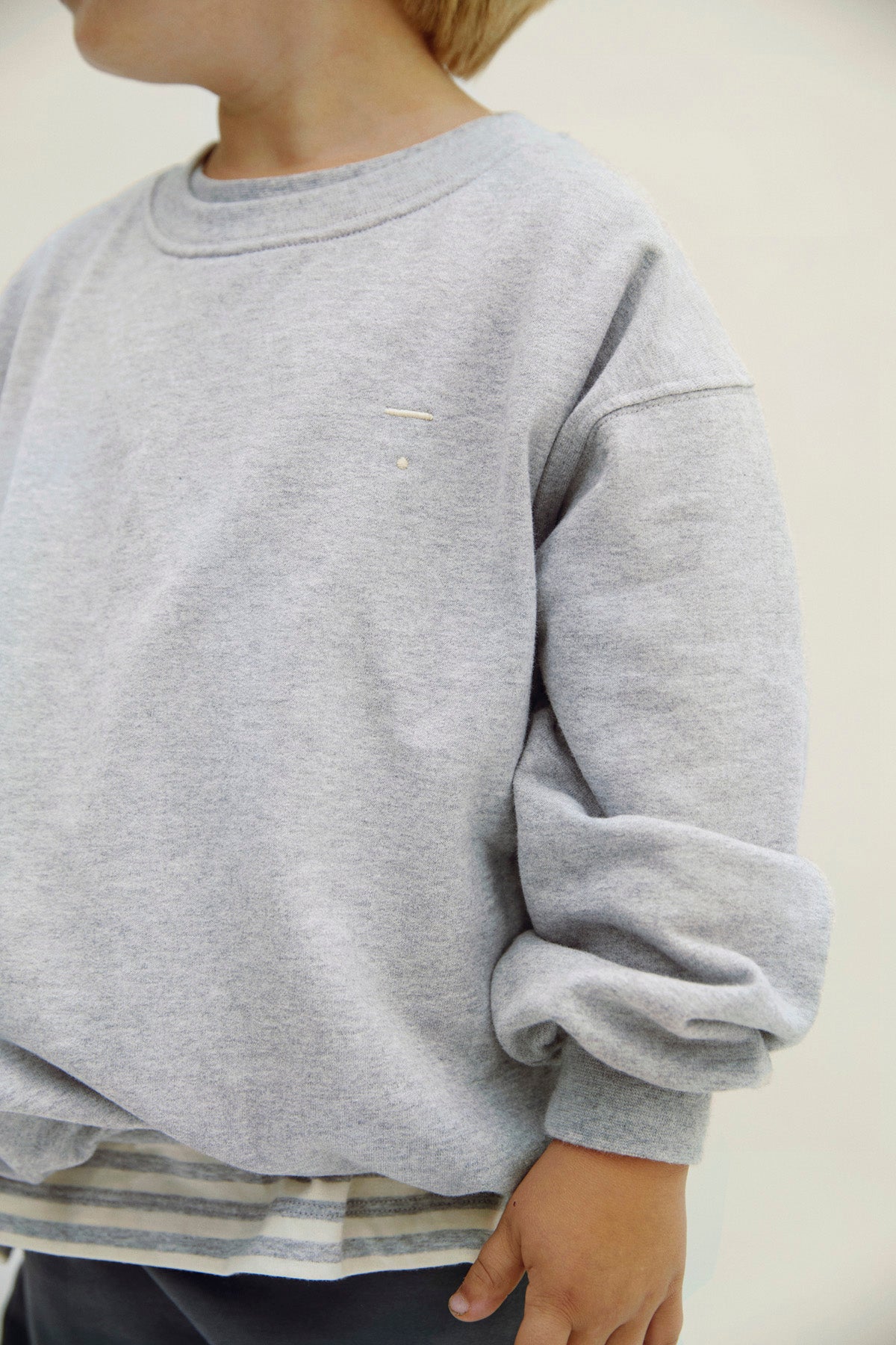 Gray Label - 兒童大學T - Grey Melange