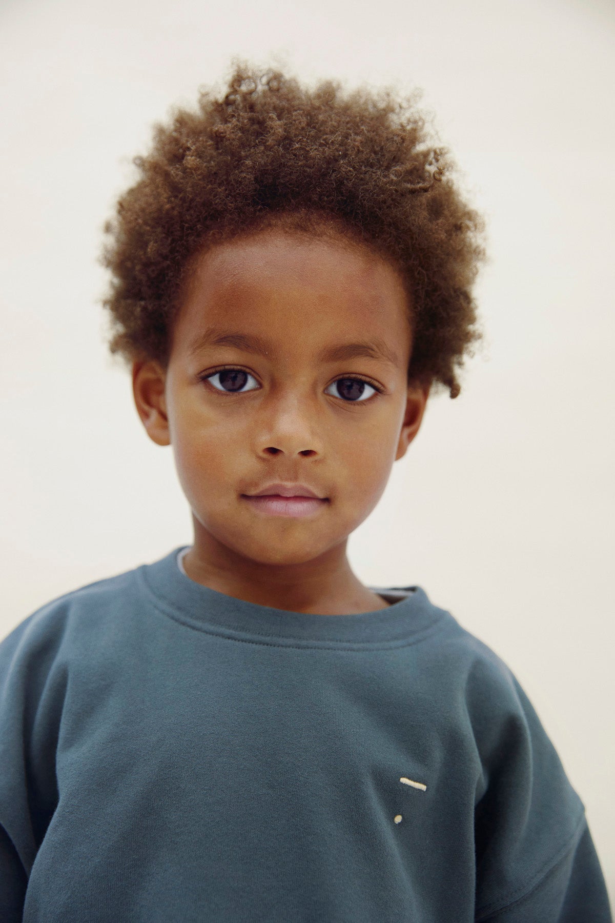 Gray Label - 兒童大學T - Blue Grey