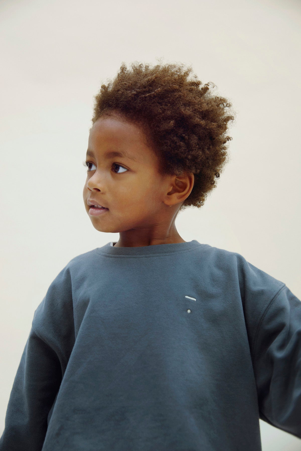 Gray Label - 兒童大學T - Blue Grey