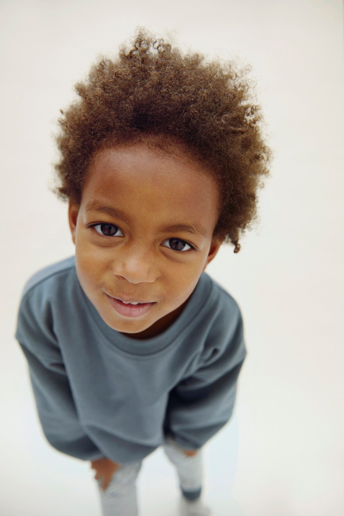 Gray Label - 兒童大學T - Blue Grey