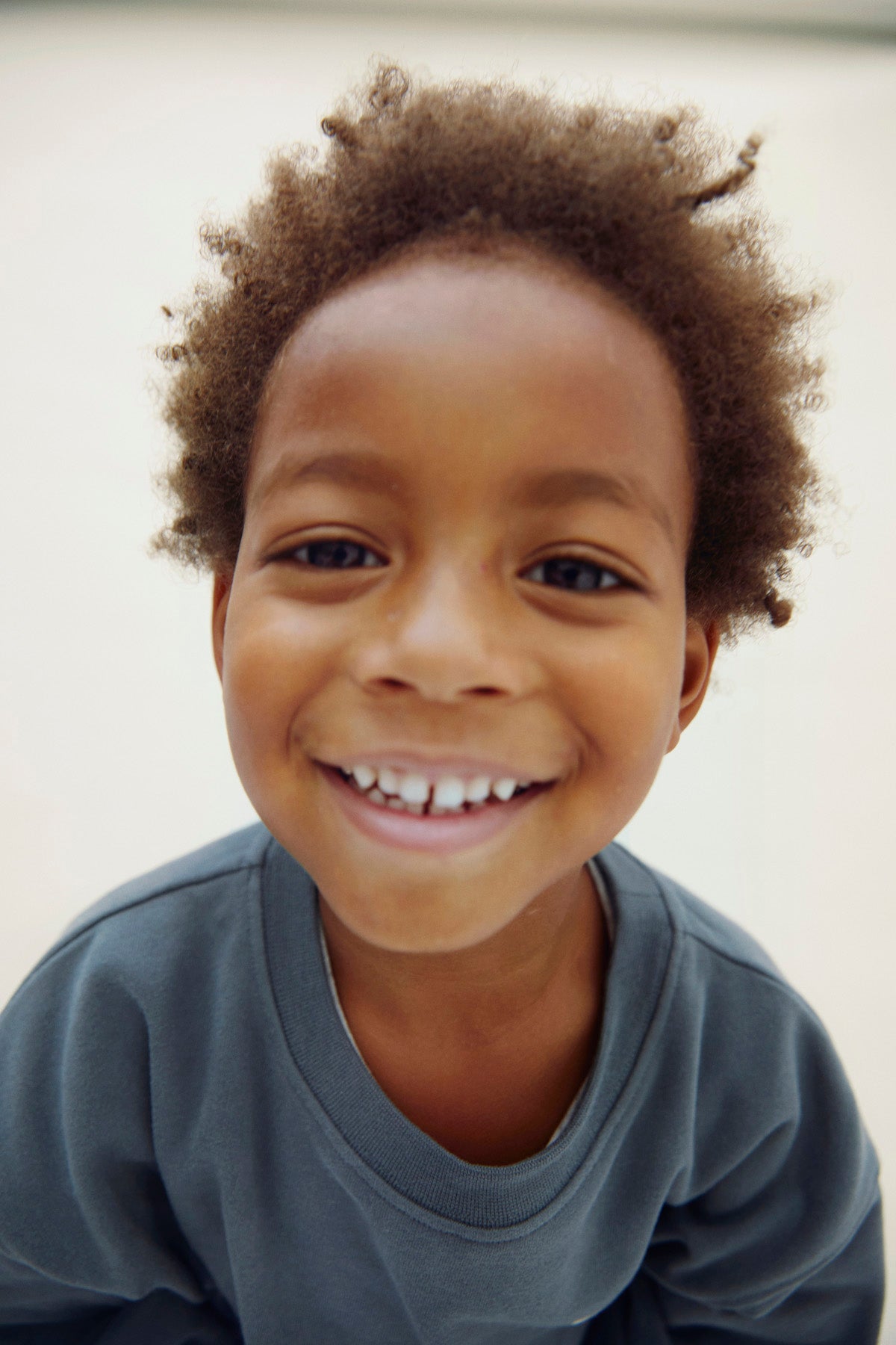 Gray Label - 兒童大學T - Blue Grey